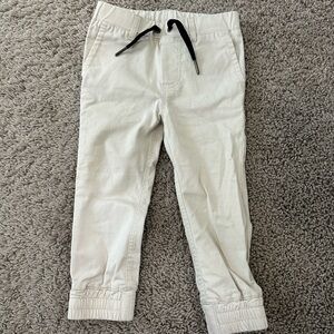 Beau Hudson Chino Cream Joggers with Black Drawstring